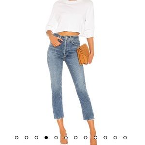 AGOLDE Riley High Rise Cropped Jeans - Size 27